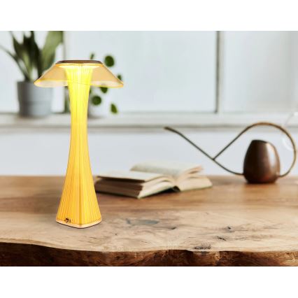 Globo - Lampe de bureau rechargeable à LED à intensité variable, 2,5 W/3,7 V, 1200 mAh, 2700/4500/6500 K, dorée