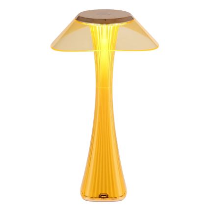 Globo - Lampe de bureau rechargeable à LED à intensité variable, 2,5 W/3,7 V, 1200 mAh, 2700/4500/6500 K, dorée