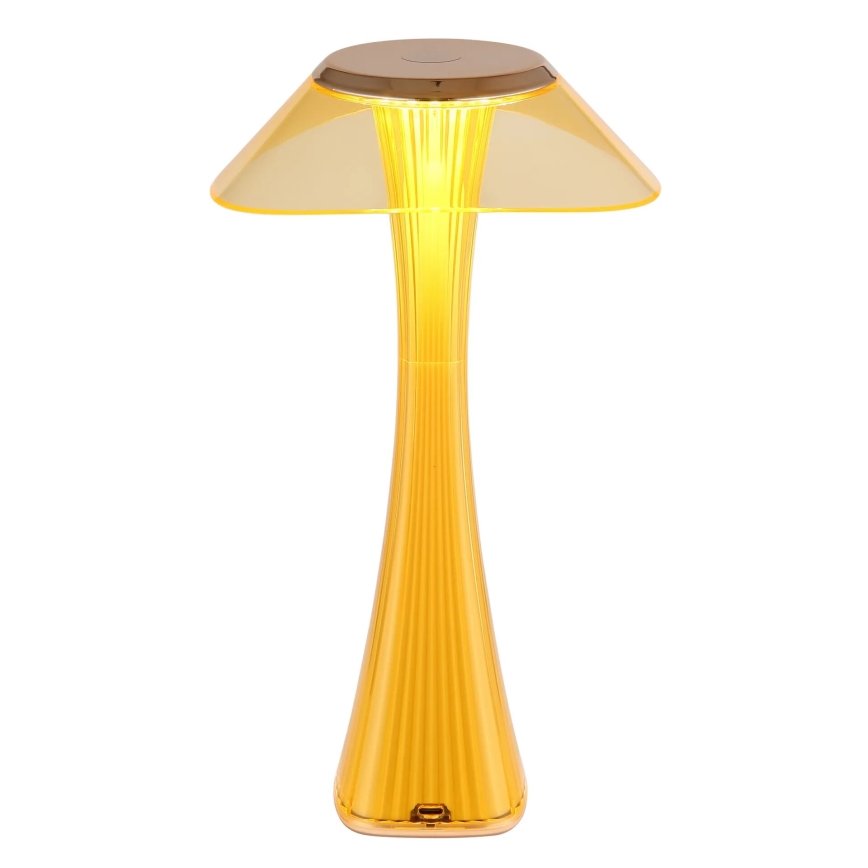 Globo - Lampe de bureau rechargeable à LED à intensité variable, 2,5 W/3,7 V, 1200 mAh, 2700/4500/6500 K, dorée