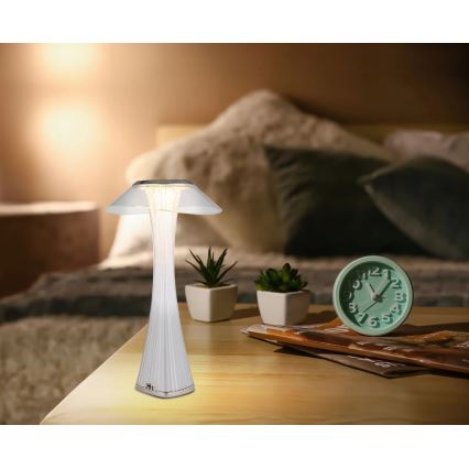 Globo - Lampe de table à intensité variable rechargeable LED/2,5W/3,7V 1200mAh 2700K/4500K/6500K blanc