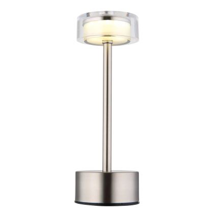 Globo - Lampe de table tactile rechargeable et à intensité variable LED/2,5W/3,7V 2700/4000/6500K 1800mAh chrome mat