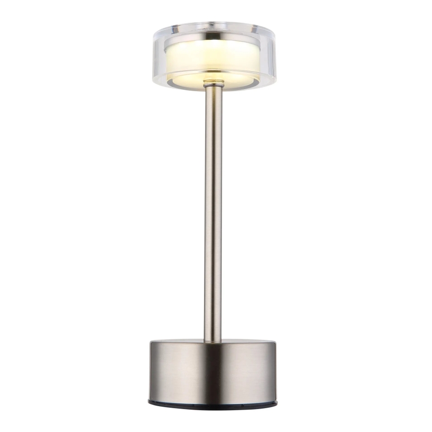 Globo - Lampe de table tactile rechargeable et à intensité variable LED/2,5W/3,7V 2700/4000/6500K 1800mAh chrome mat