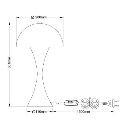 Globo - Lampe de table 1xE27/40W/230V