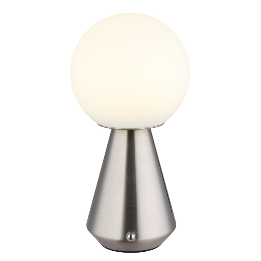 Globo - Lampe tactile d'extérieur à intensité variable LED/1,5W/5V 3000/4500/6500K 1800 mAh IP41 chrome mat