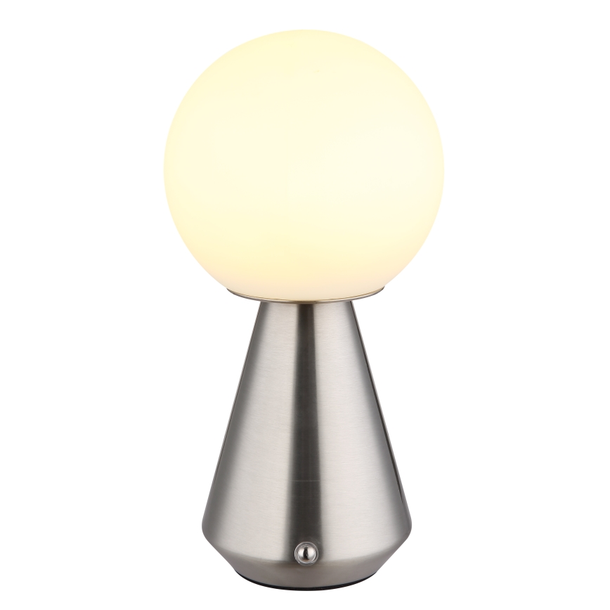 Globo - Lampe tactile d'extérieur à intensité variable LED/1,5W/5V 3000/4500/6500K 1800 mAh IP41 chrome mat
