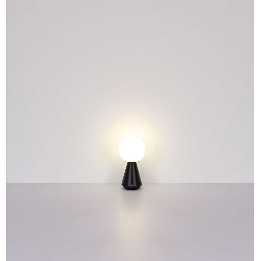 Globo - Lampe de table tactile à intensité variable pour l'extérieur LED/1,5W/5V 3000/4500/6500K 1800 mAh IP41 noir