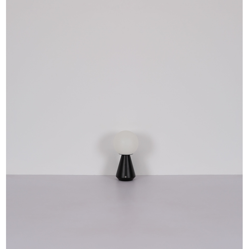 Globo - Lampe de table tactile à intensité variable pour l'extérieur LED/1,5W/5V 3000/4500/6500K 1800 mAh IP41 noir