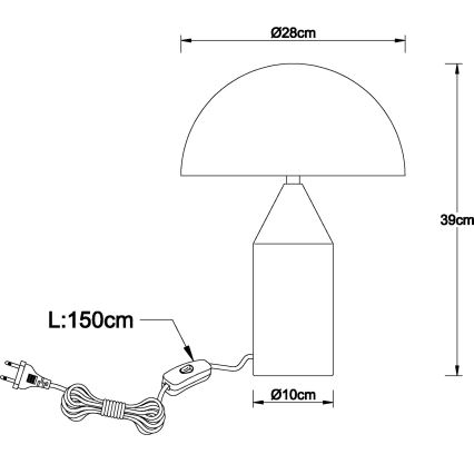 Globo - Lampe de table 2xE27/40W/230V chrome mat