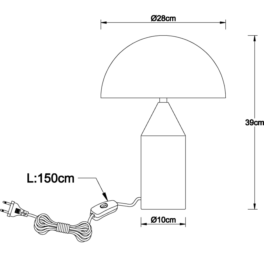 Globo - Lampe de table 2xE27/40W/230V chrome mat