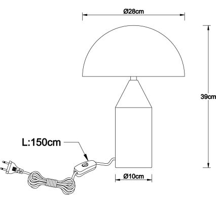 Globo - Lampe de table 2xE27/40W/230V