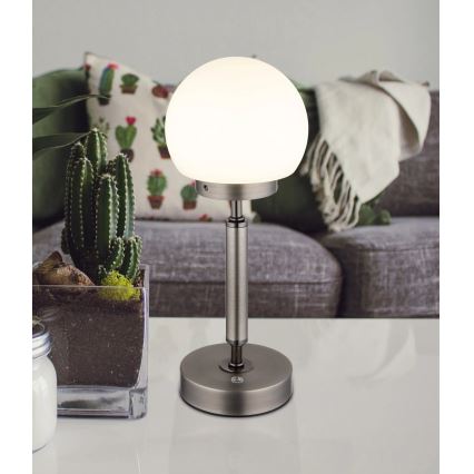Globo - Lampe de table tactile rechargeable et à intensité variable LED/2,5W/5V 1800mAh 2700/4000/6500K anthracite