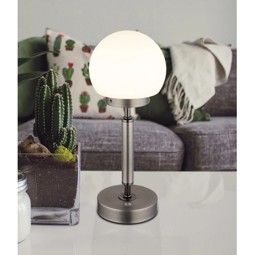 Globo - Lampe de table tactile rechargeable et à intensité variable LED/2,5W/5V 1800mAh 2700/4000/6500K anthracite