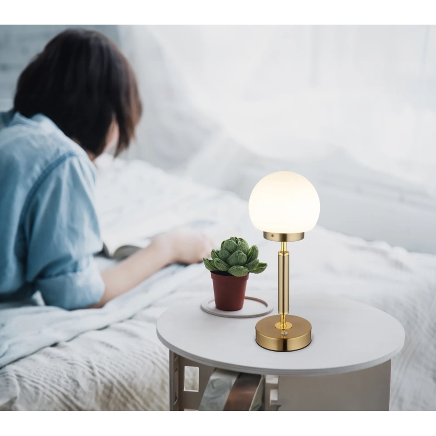 Globo - Lampe de table tactile rechargeable et à intensité variable LED/2,5W/5V 1800mAh 2700/4000/6500K laiton