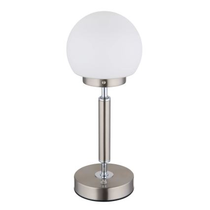 Globo - Lampe de table tactile rechargeable et à intensité variable LED/2,5W/5V 1800mAh 2700/4000/6500K chrome mat