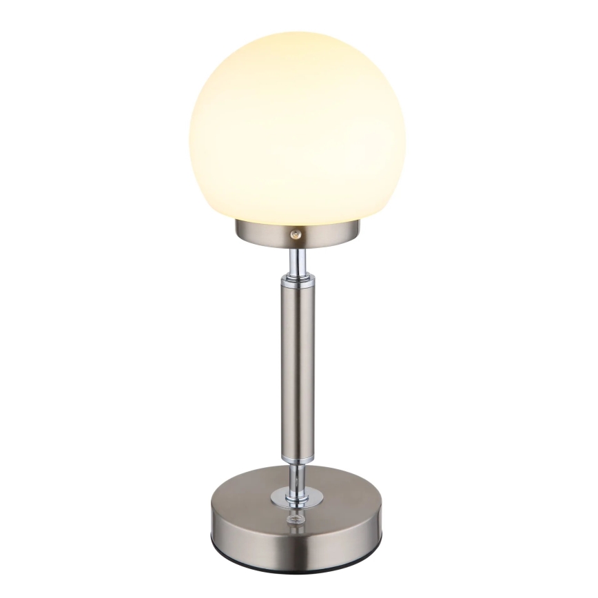Globo - Lampe de table tactile rechargeable et à intensité variable LED/2,5W/5V 1800mAh 2700/4000/6500K chrome mat