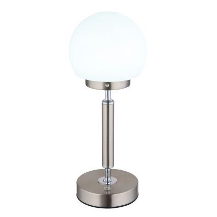 Globo - Lampe de table tactile rechargeable et à intensité variable LED/2,5W/5V 1800mAh 2700/4000/6500K chrome mat