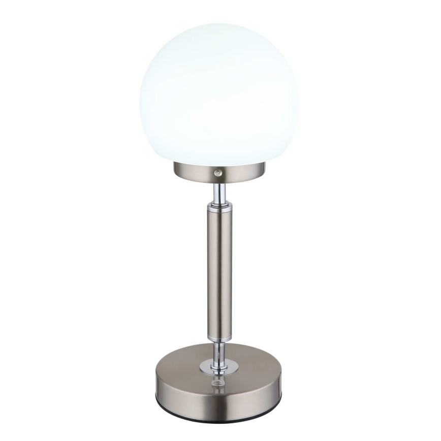 Globo - Lampe de table tactile rechargeable et à intensité variable LED/2,5W/5V 1800mAh 2700/4000/6500K chrome mat