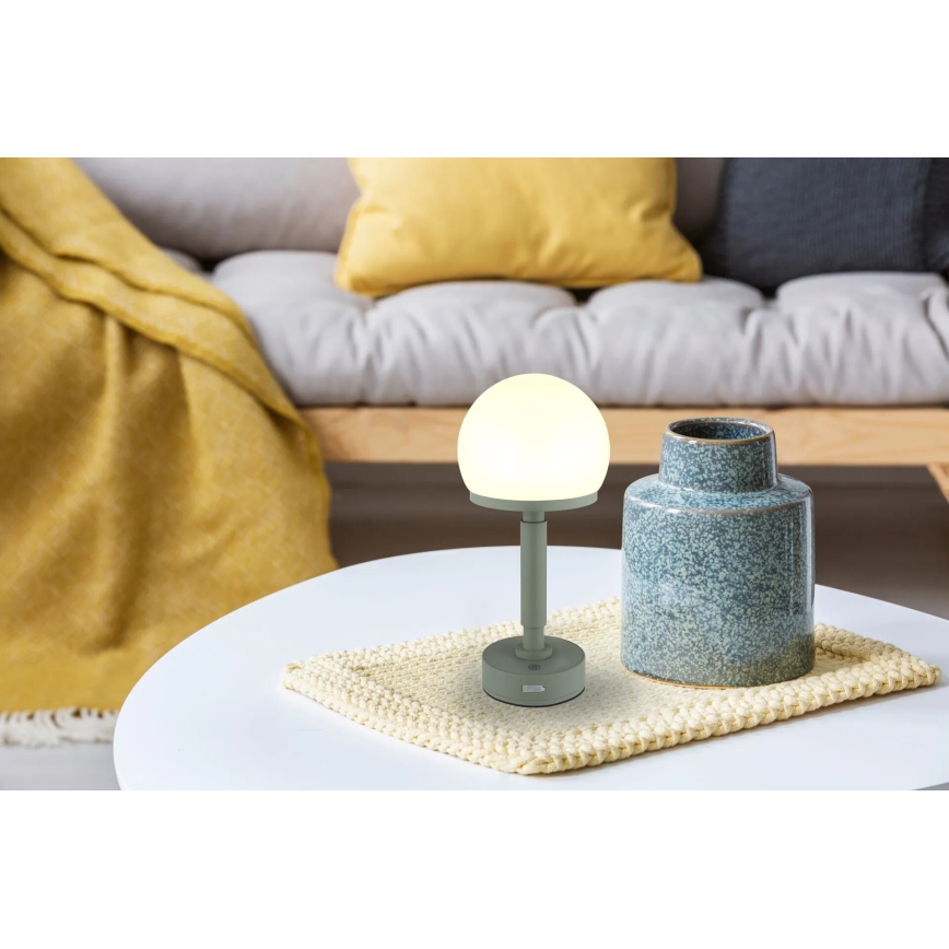 Globo - Lampe de table tactile rechargeable et à intensité variable LED/2,5W/5V 1800mAh 2800K vert