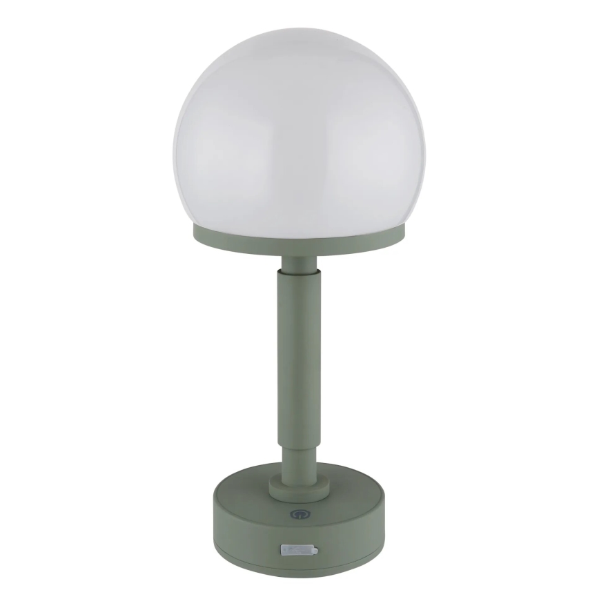 Globo - Lampe de table tactile rechargeable et à intensité variable LED/2,5W/5V 1800mAh 2800K vert
