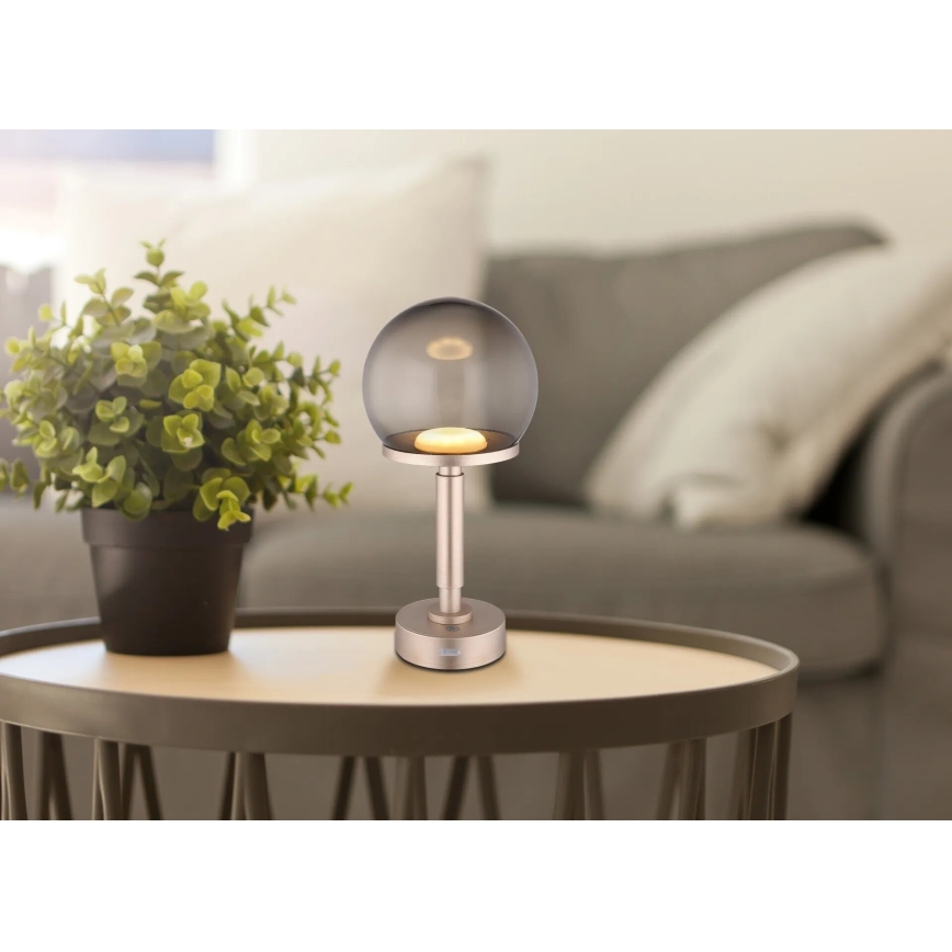Globo - Lampe de table tactile rechargeable et à intensité variable LED/2,5W/5V 1800mAh 2700/4000/6500K Rose doré