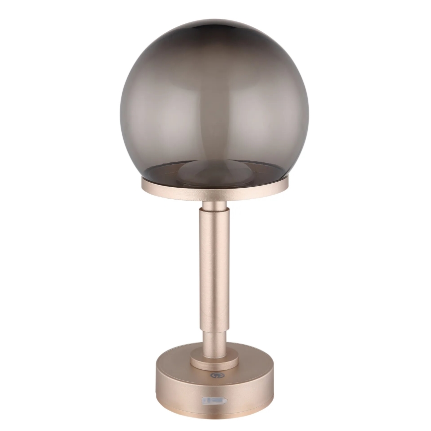 Globo - Lampe de table tactile rechargeable et à intensité variable LED/2,5W/5V 1800mAh 2700/4000/6500K Rose doré
