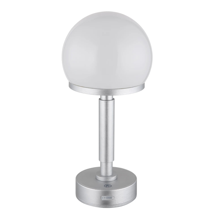 Globo - Lampe de table tactile rechargeable et à intensité variable LED/2,5W/5V 1800mAh 2800K argent