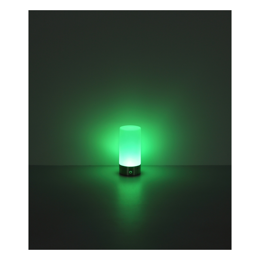 Globo - Lampe de table d'extérieur RGBW à intensité variable LED/1,8W/5V 1500 mAh IP44 chromé mat