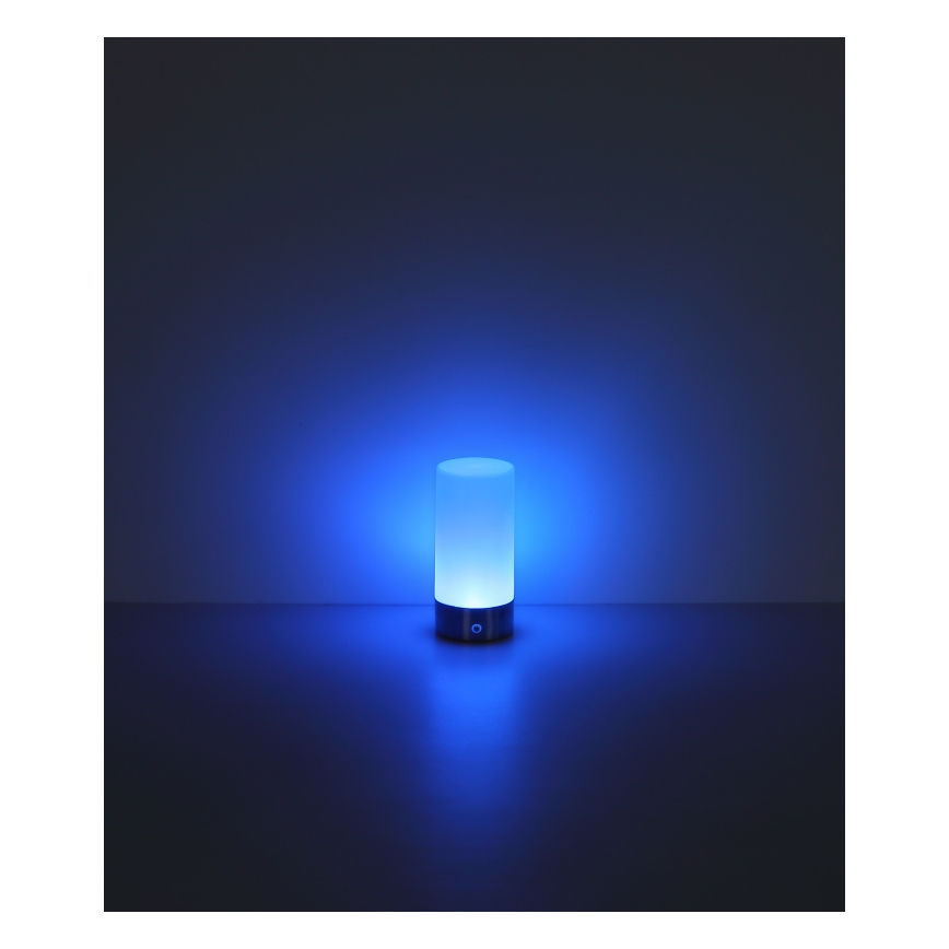 Globo - Lampe de table d'extérieur RGBW à intensité variable LED/1,8W/5V 1500 mAh IP44 chromé mat