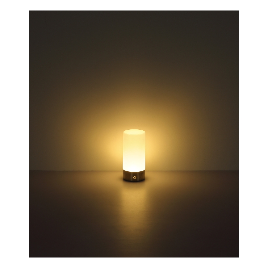 Globo - Lampe de table d'extérieur RGBW à intensité variable LED/1,8W/5V 1500 mAh IP44 chromé mat
