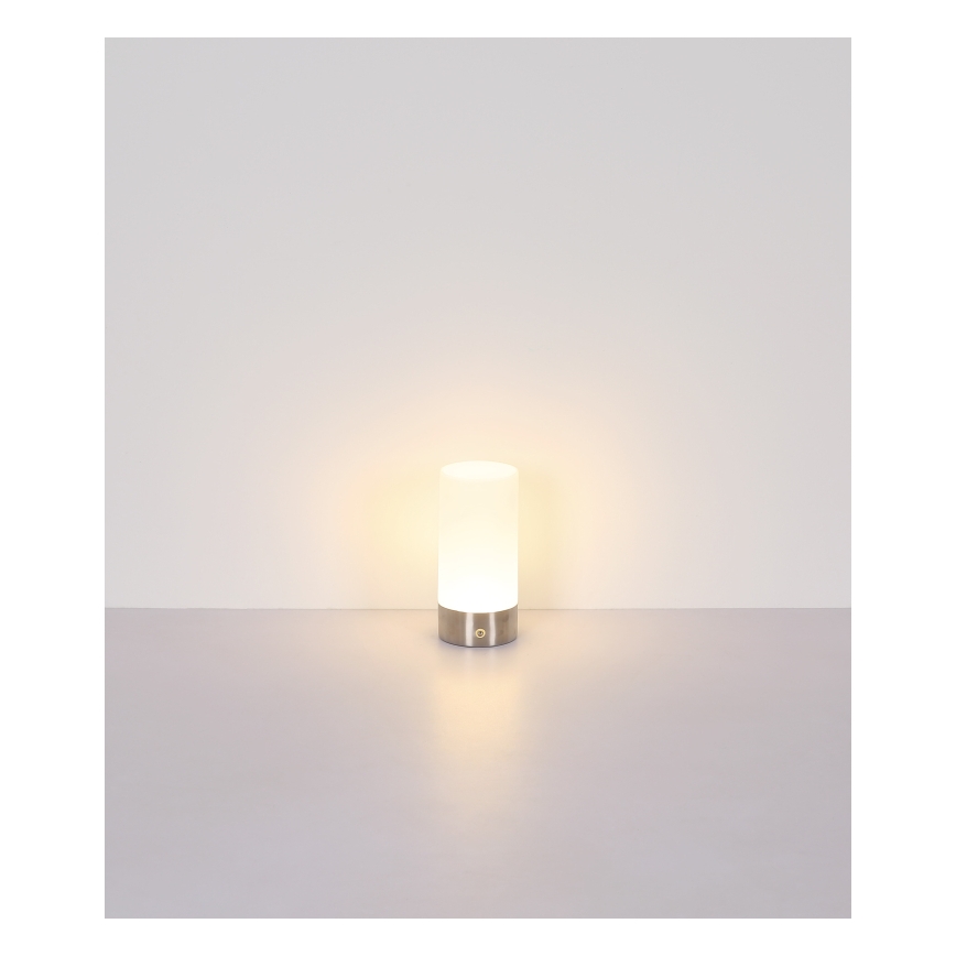 Globo - Lampe de table d'extérieur RGBW à intensité variable LED/1,8W/5V 1500 mAh IP44 chromé mat