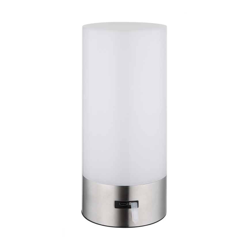 Globo - Lampe de table d'extérieur RGBW à intensité variable LED/1,8W/5V 1500 mAh IP44 chromé mat