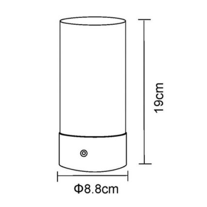 Globo - Lampe de table d'extérieur RGBW à intensité variable LED/1,8W/5V 1500 mAh IP44 chromé mat