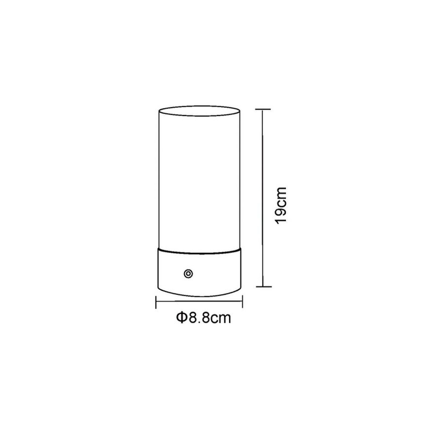 Globo - Lampe de table d'extérieur RGBW à intensité variable LED/1,8W/5V 1500 mAh IP44 chromé mat