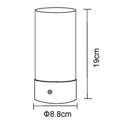 Globo - Lampe de table d'extérieur RGBW à intensité variable LED/1,8W/5V 1500 mAh noir
