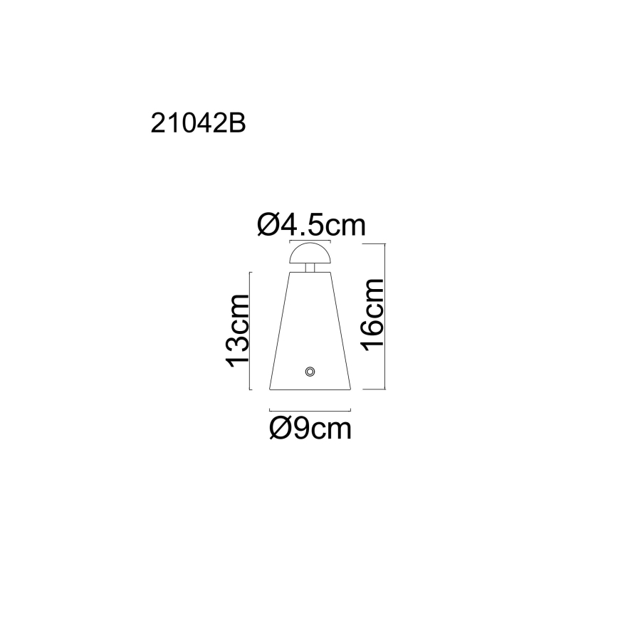Globo - Lampe de bureau tactile rechargeable à LED, dimmable, 1,2 W / 5 V, 1200 mAh, 2700/4500/6000 K