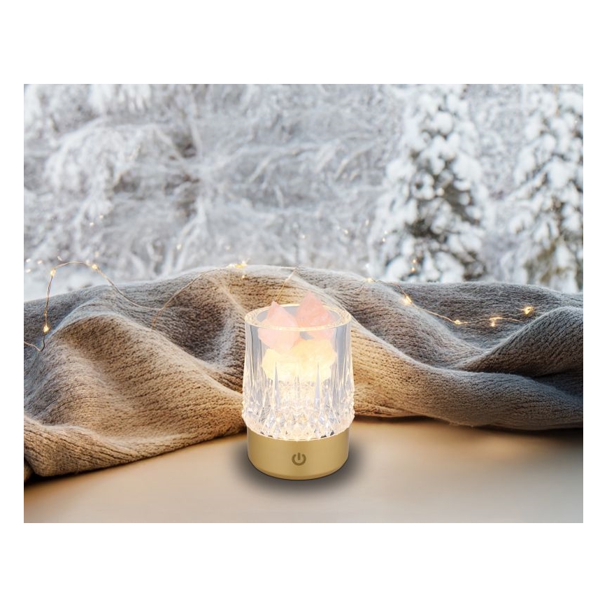 Globo - Lampe de table tactile à intensité variable LED/1W/5V 3000K 1200 mAh doré