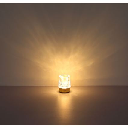 Globo - Lampe de table tactile à intensité variable LED/1W/5V 3000K 1200 mAh doré