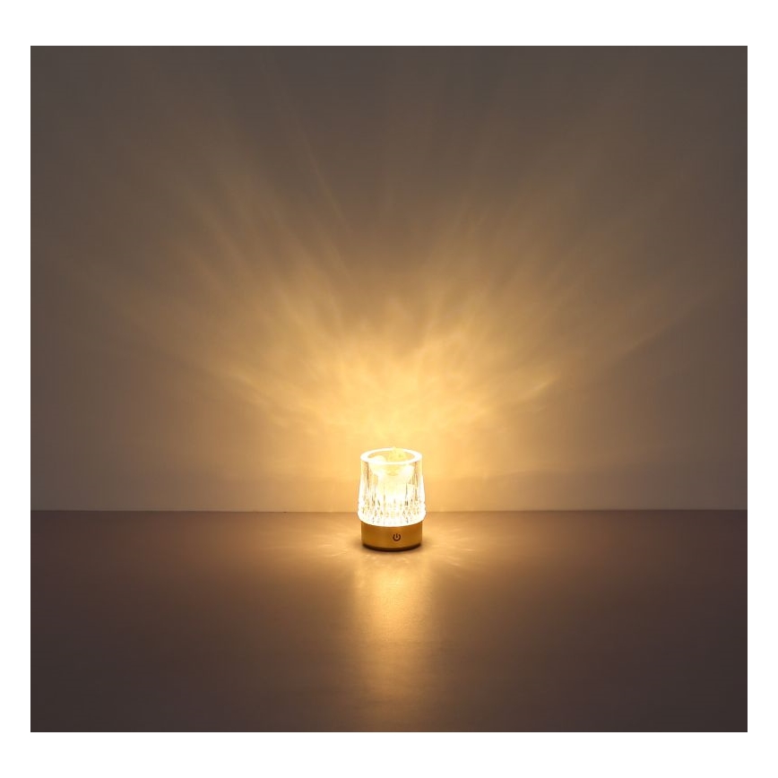 Globo - Lampe de table tactile à intensité variable LED/1W/5V 3000K 1200 mAh doré