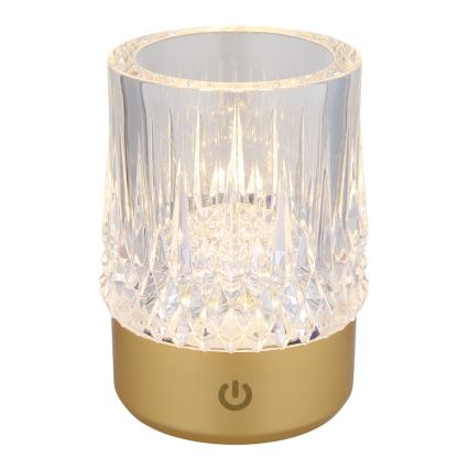 Globo - Lampe de table tactile à intensité variable LED/1W/5V 3000K 1200 mAh doré