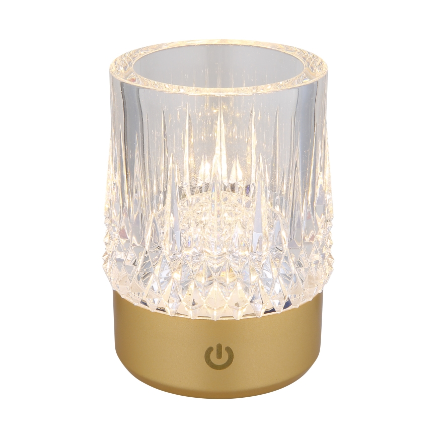 Globo - Lampe de table tactile à intensité variable LED/1W/5V 3000K 1200 mAh doré