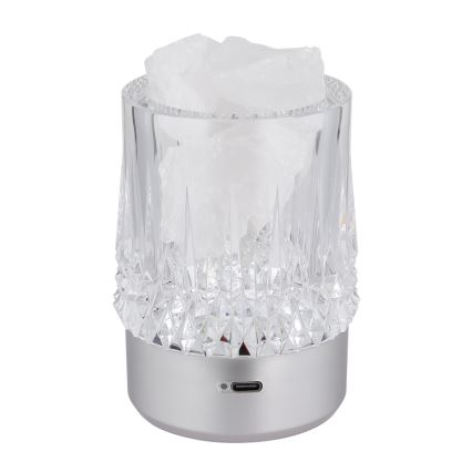 Globo - Lampe de table tactile dimmable à LED, 1W/5V, 3000K, 1200 mAh, argent