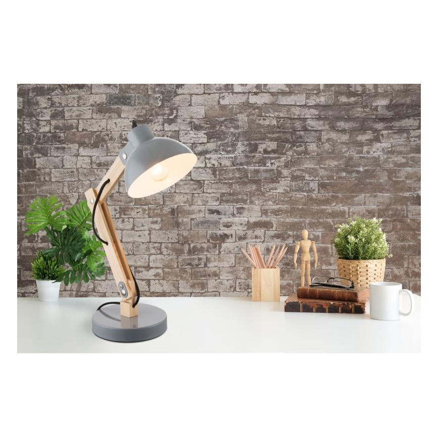 Globo - Lampe de table 1xE27/40W/230V hêtre