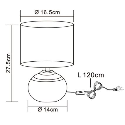 Globo - Lampe de table 1xE14/40W/230V beige/céramique