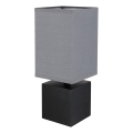 Globo 21628ALU - Lampe de table VALENTINO 1xE27/7W/230V noir/anthracite