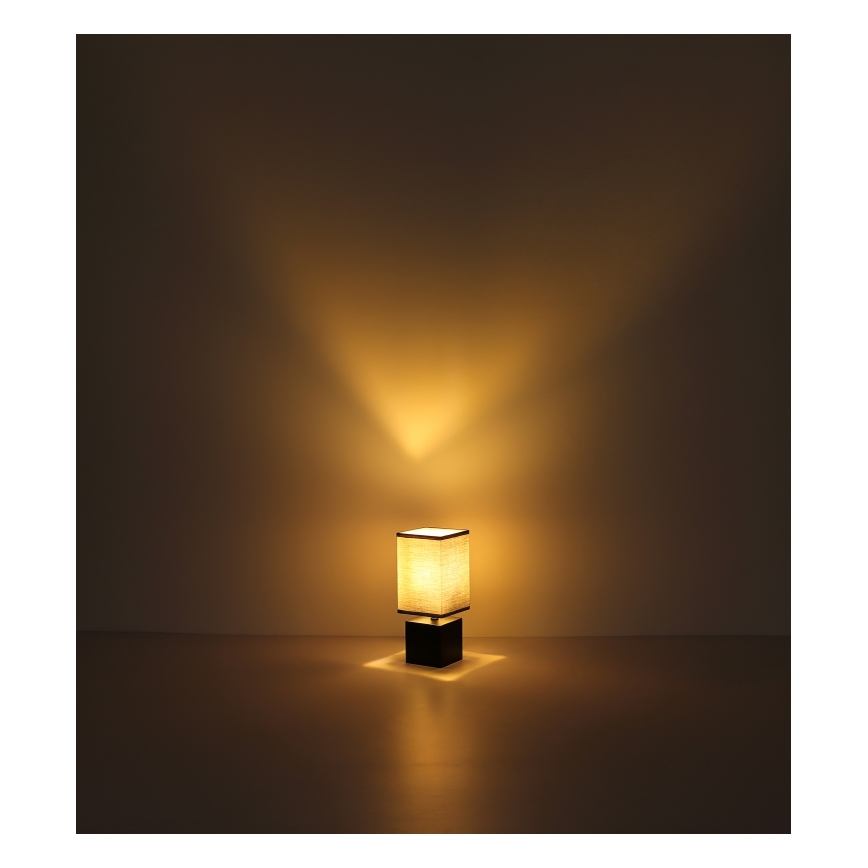 Globo 21628ALU - Lampe de table VALENTINO 1xE27/7W/230V noir/anthracite