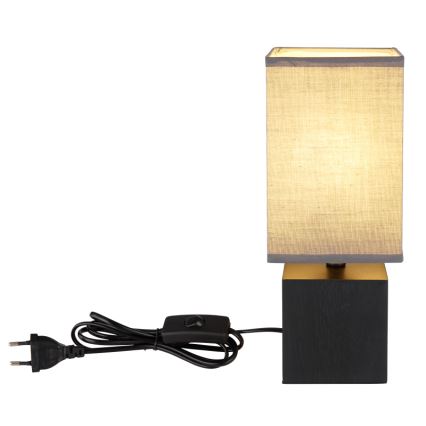 Globo 21628ALU - Lampe de table VALENTINO 1xE27/7W/230V noir/anthracite