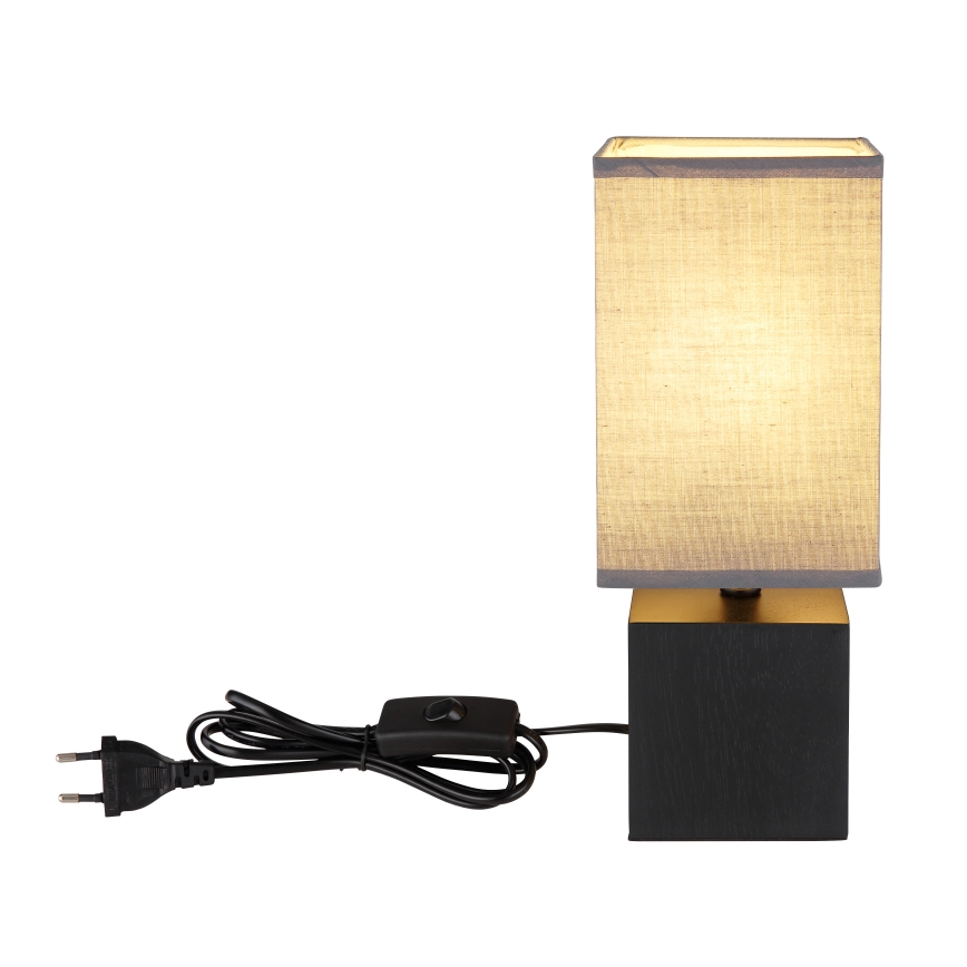 Globo 21628ALU - Lampe de table VALENTINO 1xE27/7W/230V noir/anthracite