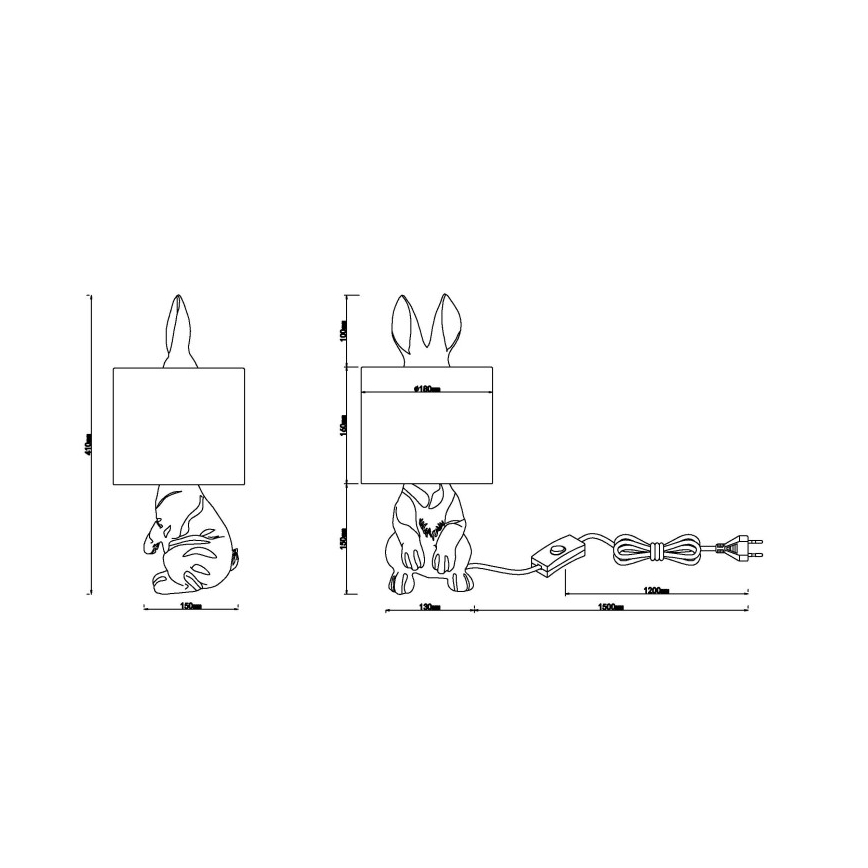 Globo - Lampe de table 1xE27/25W/230V