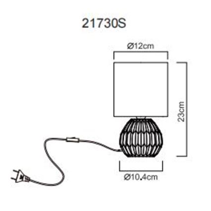 Globo - Lampe de table 1xE14/40W/230V noir