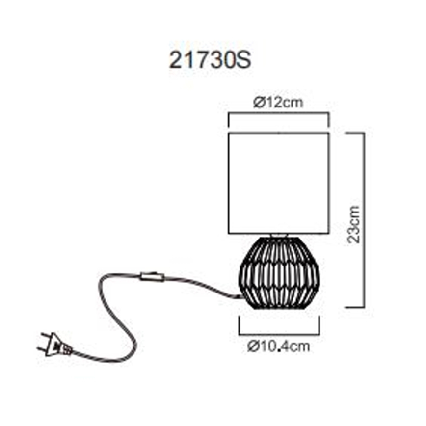 Globo - Lampe de table 1xE14/40W/230V noir